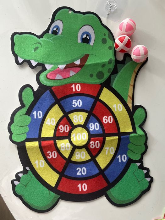Набір дартс Крокодил і мʼячики на липучках новий