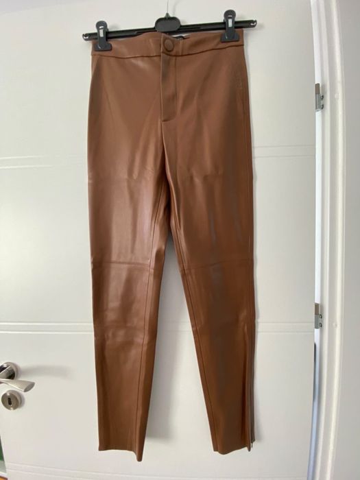 Nowe Spodnie skórzane eco ZARA, roz. S