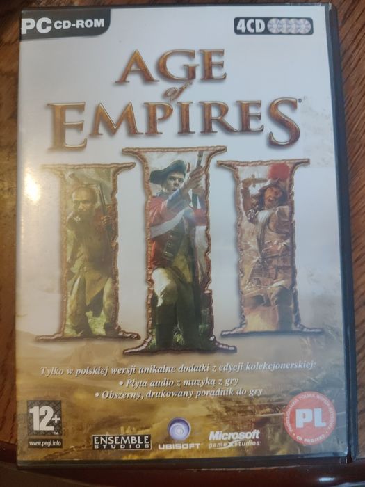 Age of Empires III 4xCD Polska Wersja Dodatki Edycji Kolekcjonerskiej