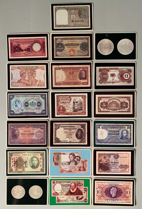 Calendários de 1985 - Moedas e Notas do Mundo (preço unitário)