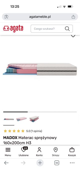 Materac sprężynowy Madox