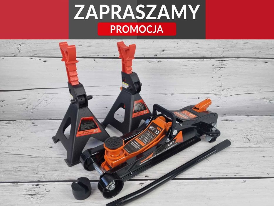 PROMOCJA! Nowy Podnośnik Niskoprofilowy 2,5T + Podstawki 3T