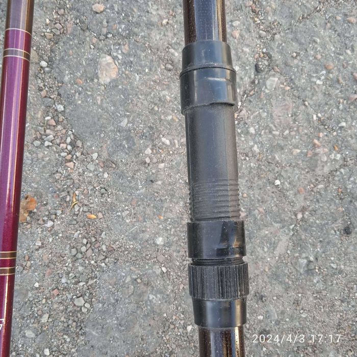 Удилище из стекловолокна и бамбука.