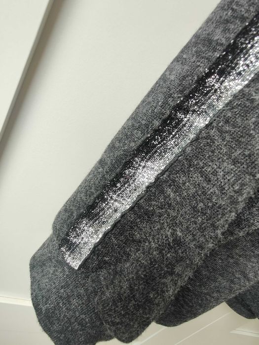 Komplet spódnica midi sweter bluza dzianina golf uni