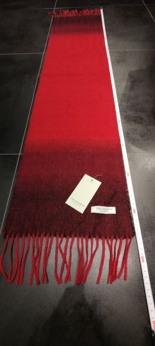 Wełniany (100% wool) szalik Trussardi w ombre kolorach.Nowy100złTANIEJ