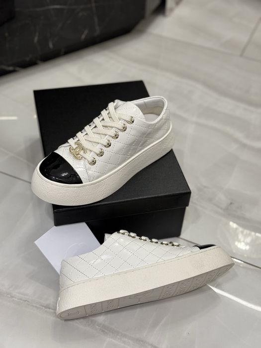 Trampki Chanel White Leather