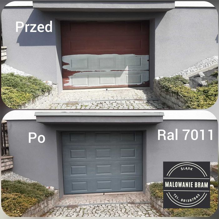 Malowanie BRAMA garażowa naprawa RENOWACJA serwis Wiśniowski Normstahl