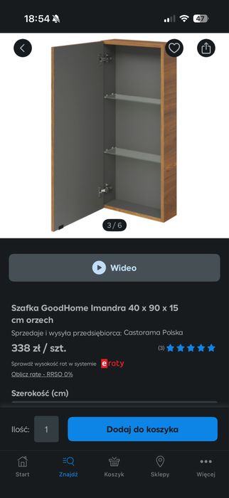 Komplet mebli lazienkowych