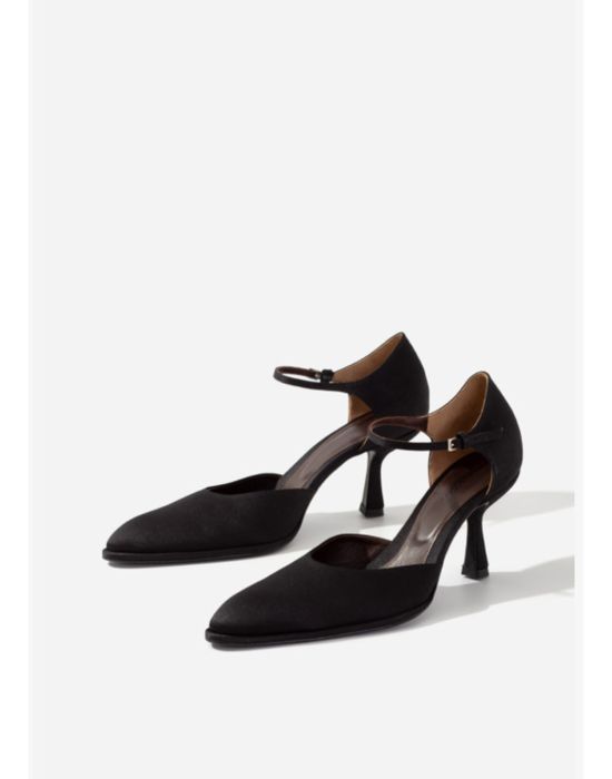 Сатинові чорні туфлі Kachorovska Liza