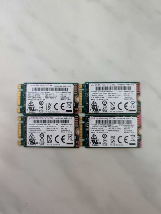 SSD 256GB M.2 NVMe PCi3 2242 Samsung SKhynix WD UM