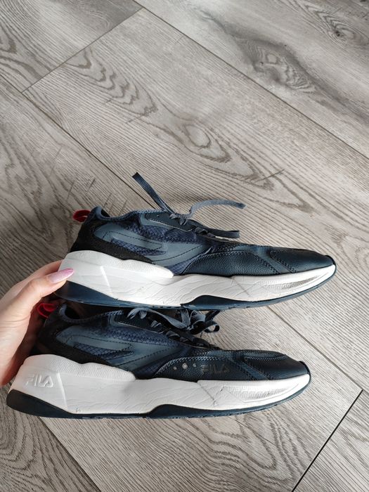 R.43 fila sneakersy granatowe półbuty męskie sportowe