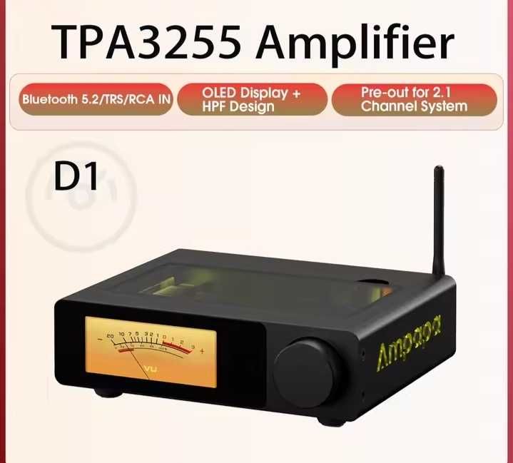 Ampapa D1 Hi-Fi підсилювач з HPF фільтром Bluetooth 5.2