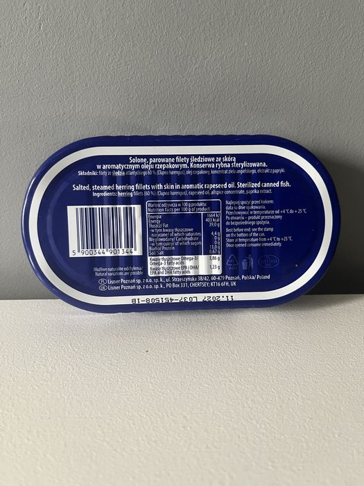 Lisner - Filety śledziowe w oleju 170g