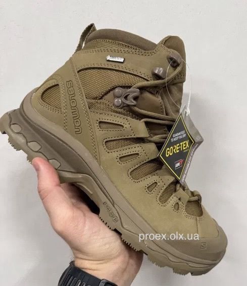 Тактические ботинки Salomon Quest 4D GTX Forces 2 Coyote Gore-Tex | Военные берцы Salomon | Трекинговые ботинки