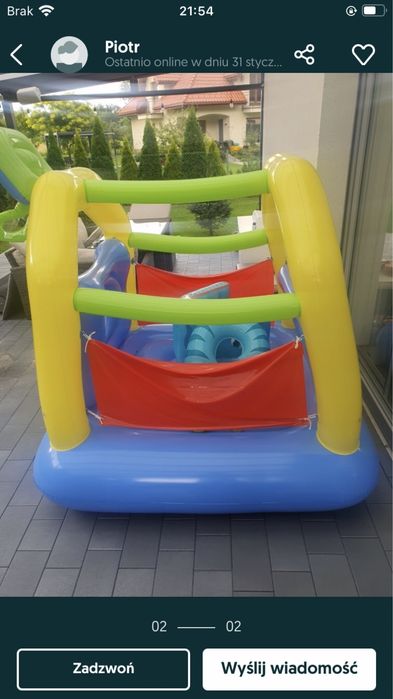 Dmuchany zamek dla dzieci lato trampolina koszykowka