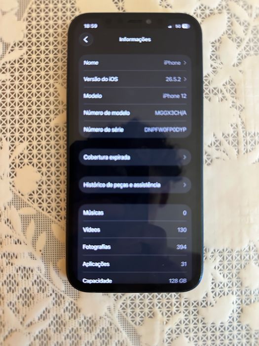 iPhone 12 128GB — Bom estado, Face ID e câmara 100% funcionais