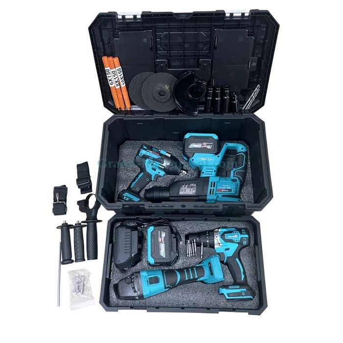 Аккумуляторный набор Чехия Гранд 4 в 1 Шуруповерт Болгарка Перфоратор