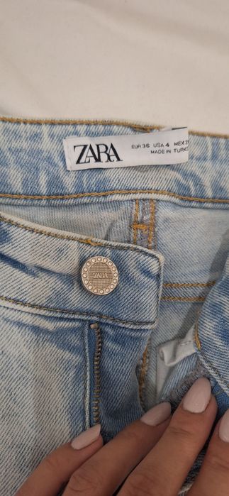Zara jasne jeansy 36