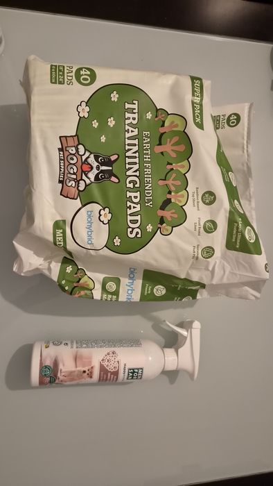 Limpador eliminador enzimatico para caes ou gatos + pack tapetes treino