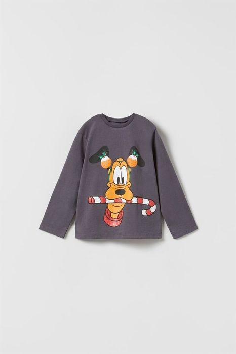 Лонгслив кофта zara новогодний принт