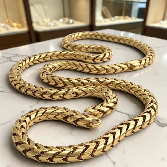 Żółty 14K Złoto Nowy model Stylowy łańcuch cc059Y 10mm 14k Katowice biżuteria