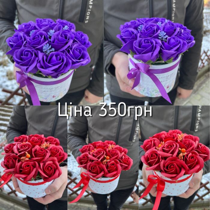 Букет из мыльных роз