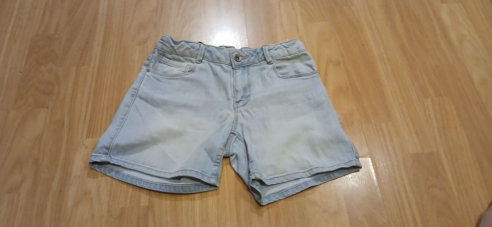 Calção de ganga azul dobrável- Zara Girls