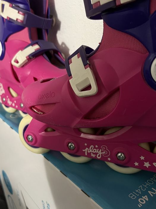 Patins menina rosa e roxo