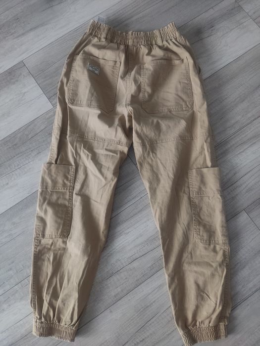 Damskie spodnie ze ściągaczami, bojówki S Bershka
