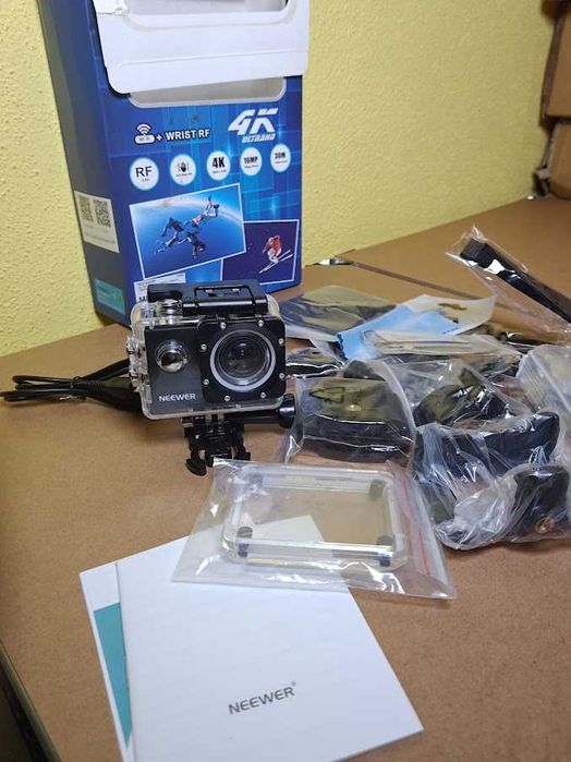 Câmara de Ação Desportiva Neewer G1 4K Ultra HD WiFi + Kit Acessórios NOVO