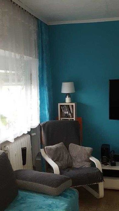 kupon materiału na zasłony turkus blue niebieski kreszowany poliester