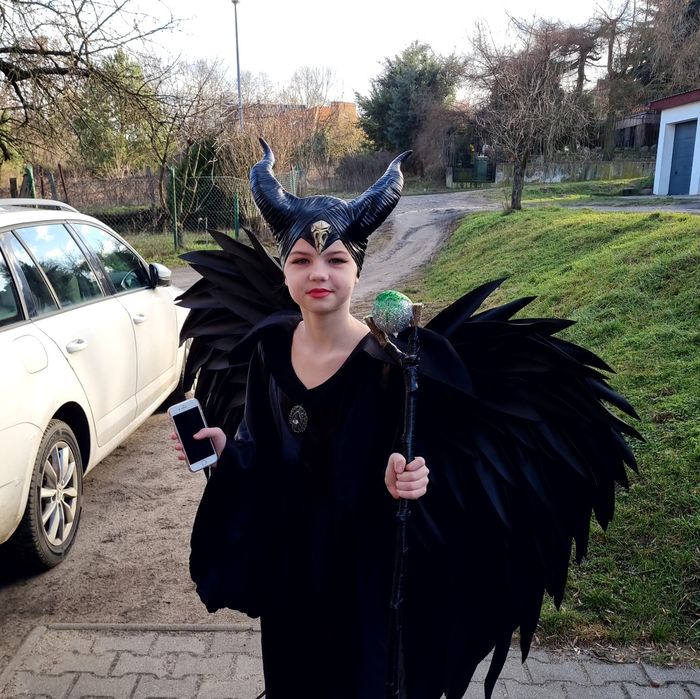 Strój kostium DIABOLINA, czarownica, skrzydła! SESJA! MALEFICENT!