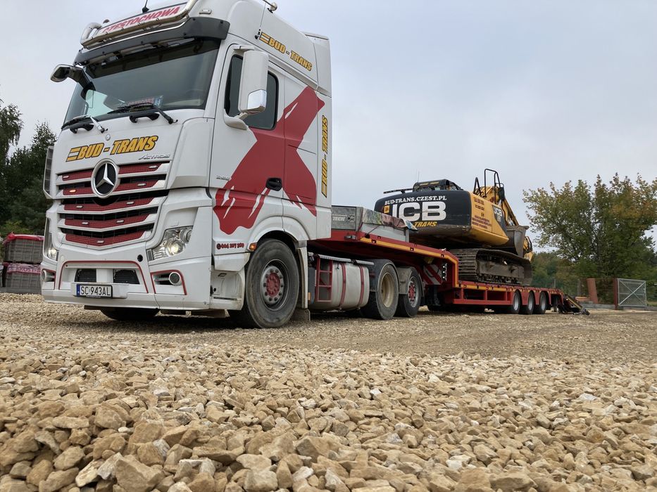 Transport niskopodwoziowy, maszyn, koparek, pomoc drogowa, holowanie