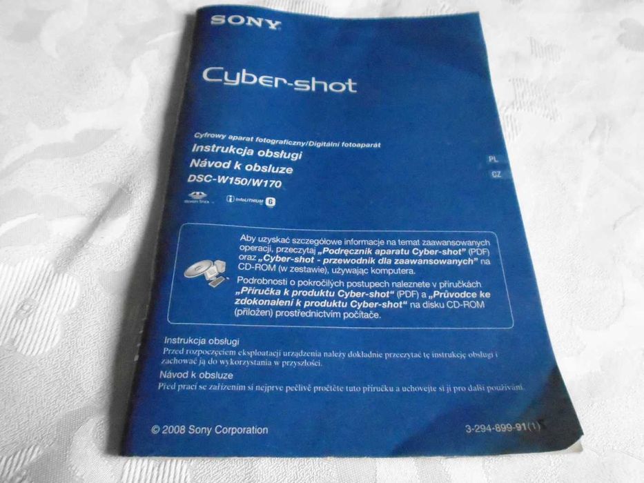 instrukcja Sony Cyber-shot DSC-W150/W170