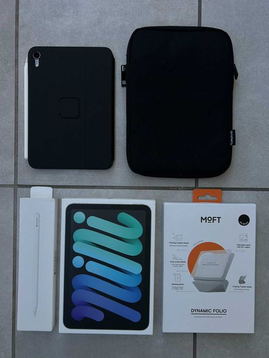 iPad Mini 7 (A17 Pro) + Pencil Pro + MOFT Dynamic Folio + TiMOVO | 11 Cykli, 100% Baterii!