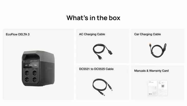 Зарядна станція EcoFlow Delta 3 | 1800 Вт | 1024 Вт·г EU (EFDELTA3-EU)