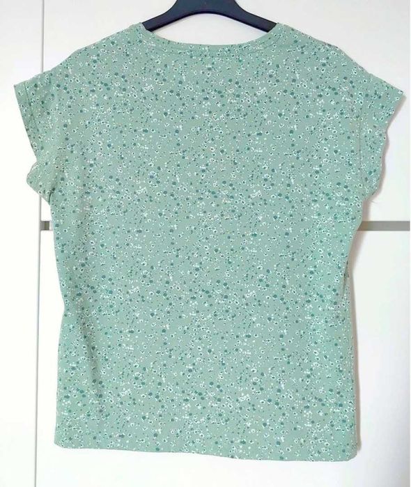 T-shirt zielony S 36 bluzka bawełna Inextenso