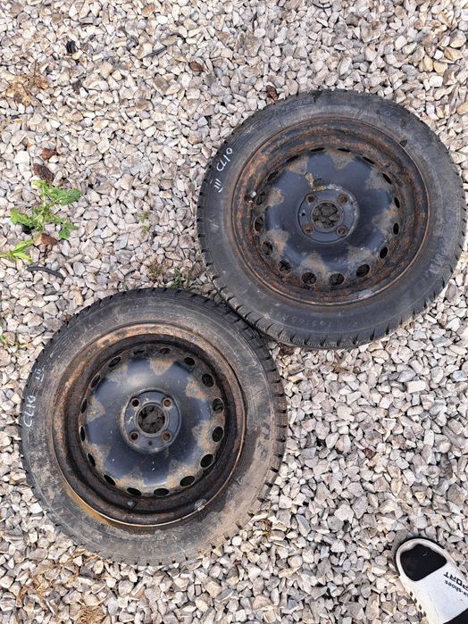 Clio III 3 II 2 koła 15 4x100 et43 opony Dunlop 165/65/15 całoroczne