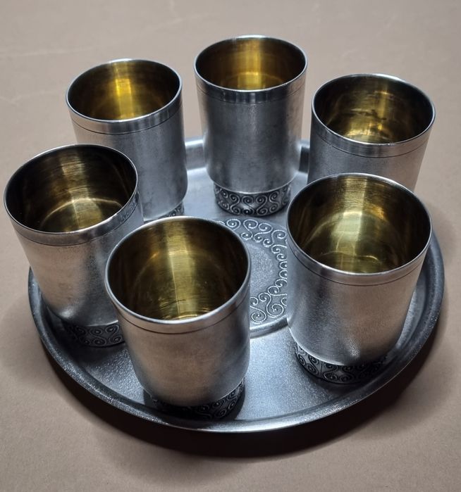 Коньячний набір, мельхіор, СРСР, 1970-і, МАЗ