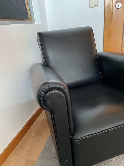 Cadeirão/poltrona de pele único