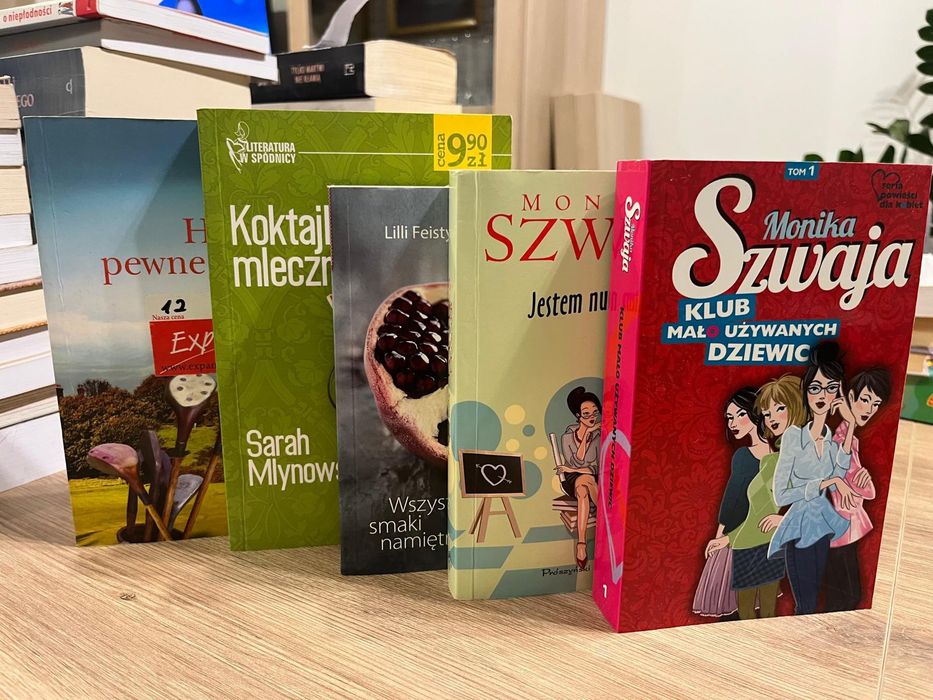 Ksiażki, Monika Szwaja i inni, zestaw książek 5szt.