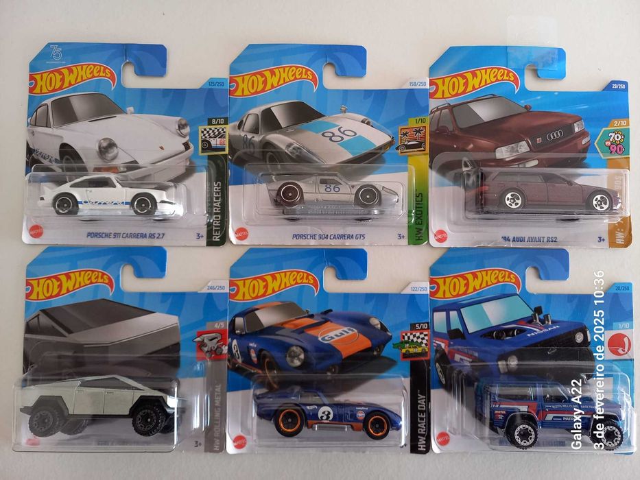 Bundle c/6 Unid. – HOT WHELLS Mainline 1/64 Lotes 2023/24/25 – Novo