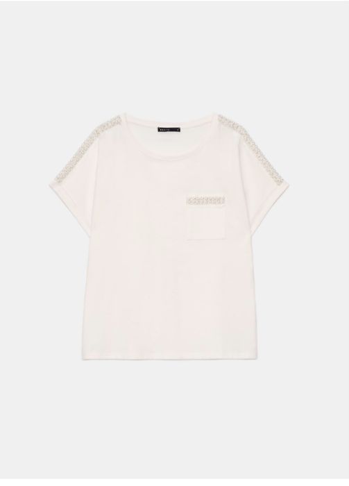 Mohito Tshirt Damski! Koraliki! Kieszonka! Pudrowy Róż! Roz.M