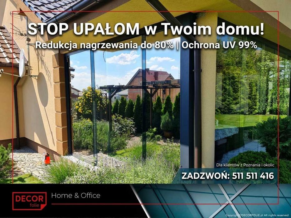 STOP UPAŁOM! Folie Przeciwsłoneczne - Redukcja Ciepła 80% Folie Okienne