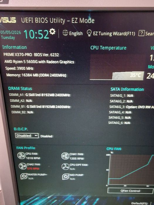 Bundle Asus Prime x370-pro + Ryzen 5 5600G + 16GB GSKill DDR4