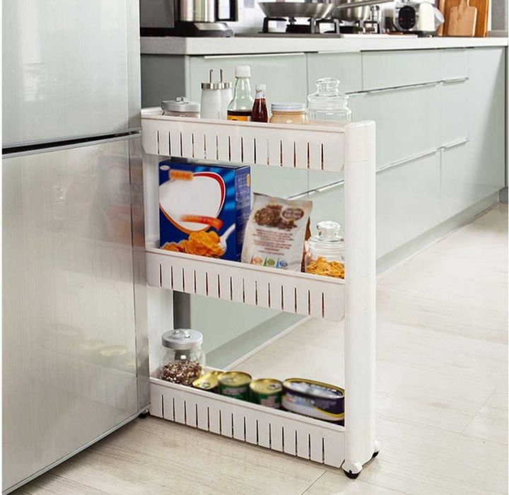 Plastikowy Wózek na Kółkach do Łazienki Biały