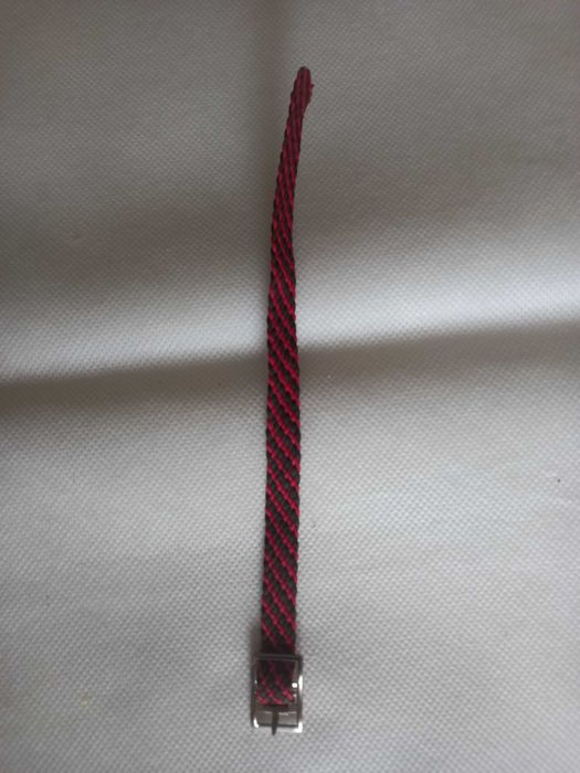Pasek do zegarka nylonowy  szer 10mm czerwono czarny!