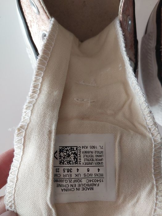 Trampki brokatowe converse