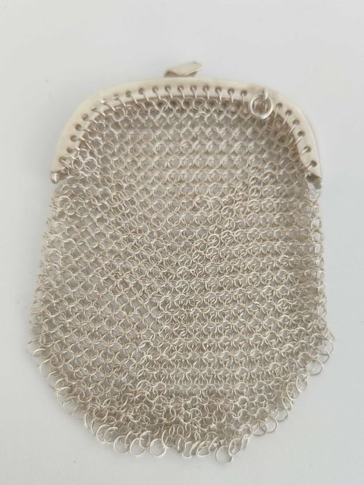 Bolsa porta moedas em Prata