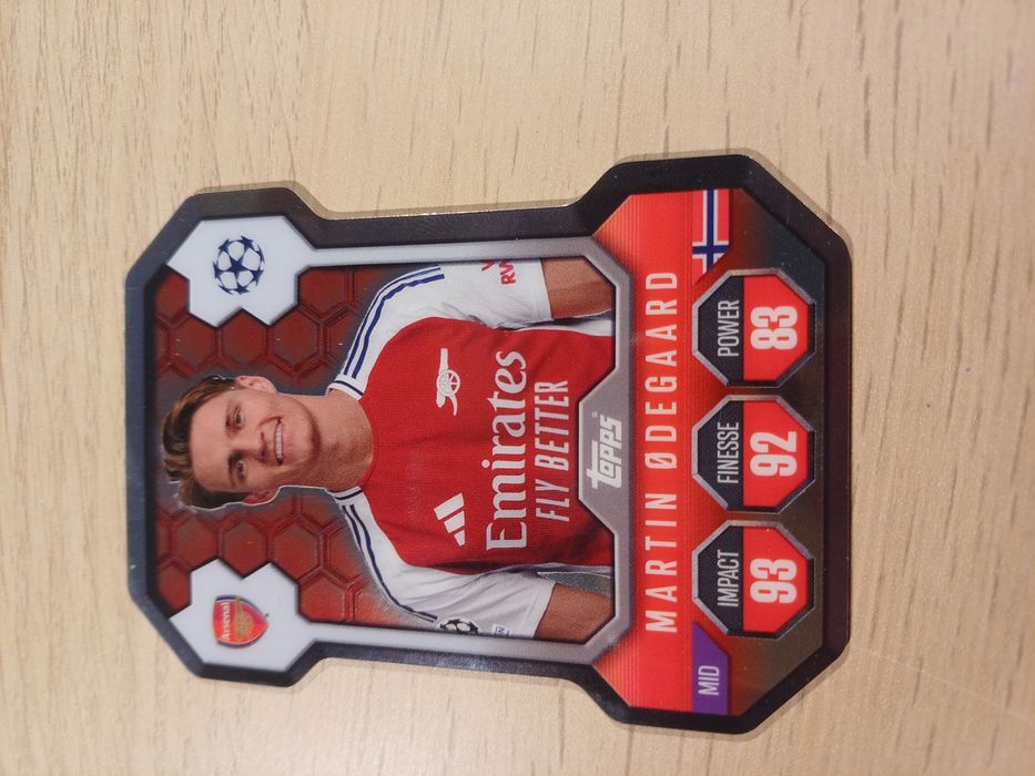 Karta topps match attack, chrome pro elite, Martin Odegaard